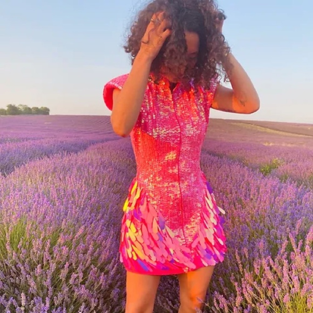 Heyami Electric Pink Disuko Dress